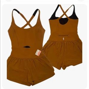 Free People Brown Jumpsuit